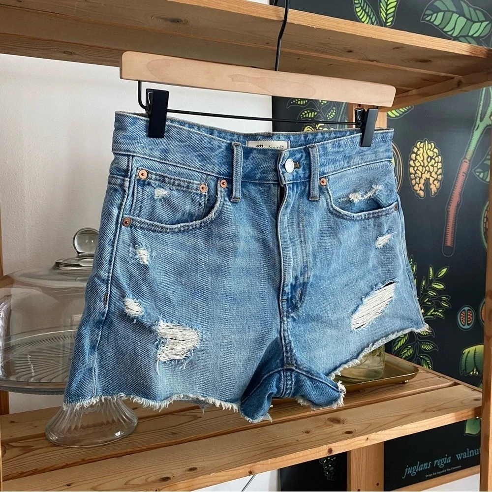 Madewell Distressed Relaxed Denim Shorts 24
